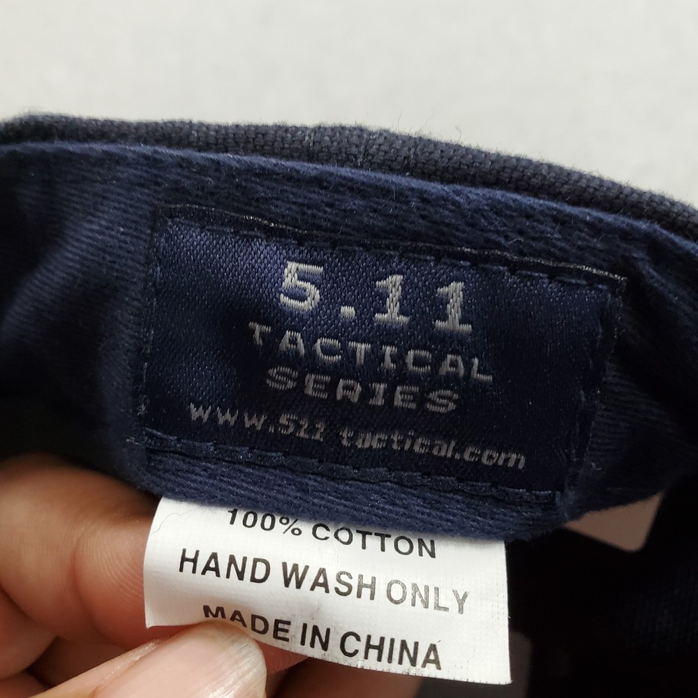511 Tactical Men Baseball Cap ONE SIZE Navy Curved Strapback Embroidered Logo - Picture 4 of 8